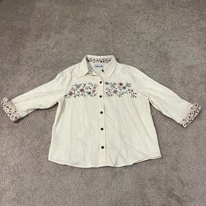 Alfred Dunner Button-Up Blouse